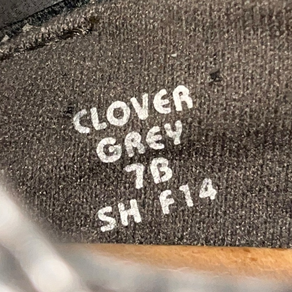 Earth Gray Clover Mary Jane Leather Shoes Size 7 B - Picture 6 of 6